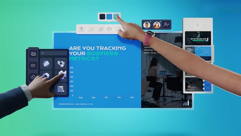 Hands editing design elements on a digital canvas interface, showcasing free Canva alternatives